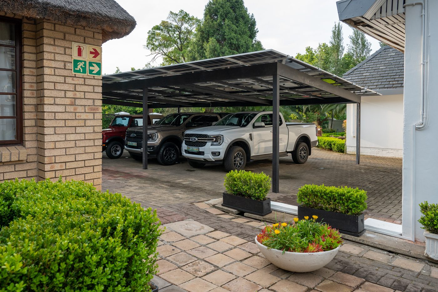 Undercover guest parking at 91Waverley Guesthouse, Bloemfontein
